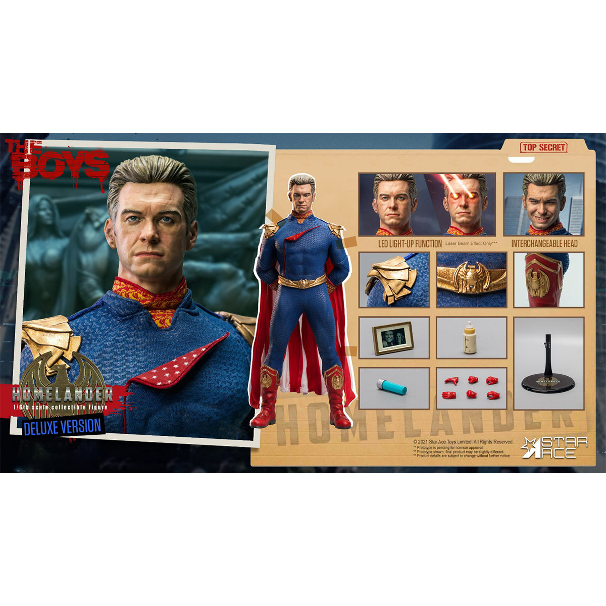 STAR ACE Toys The Boys: Homelander Deluxe Edition Action Figure