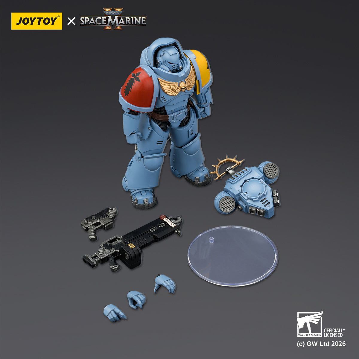 JOYTOY Warhammer 40,000: Space Marine 2 Heavy Intercessor with Heavy Bolt Rifle and Bolt Pistol (Game Edition) 1/18 Scale Action Figure