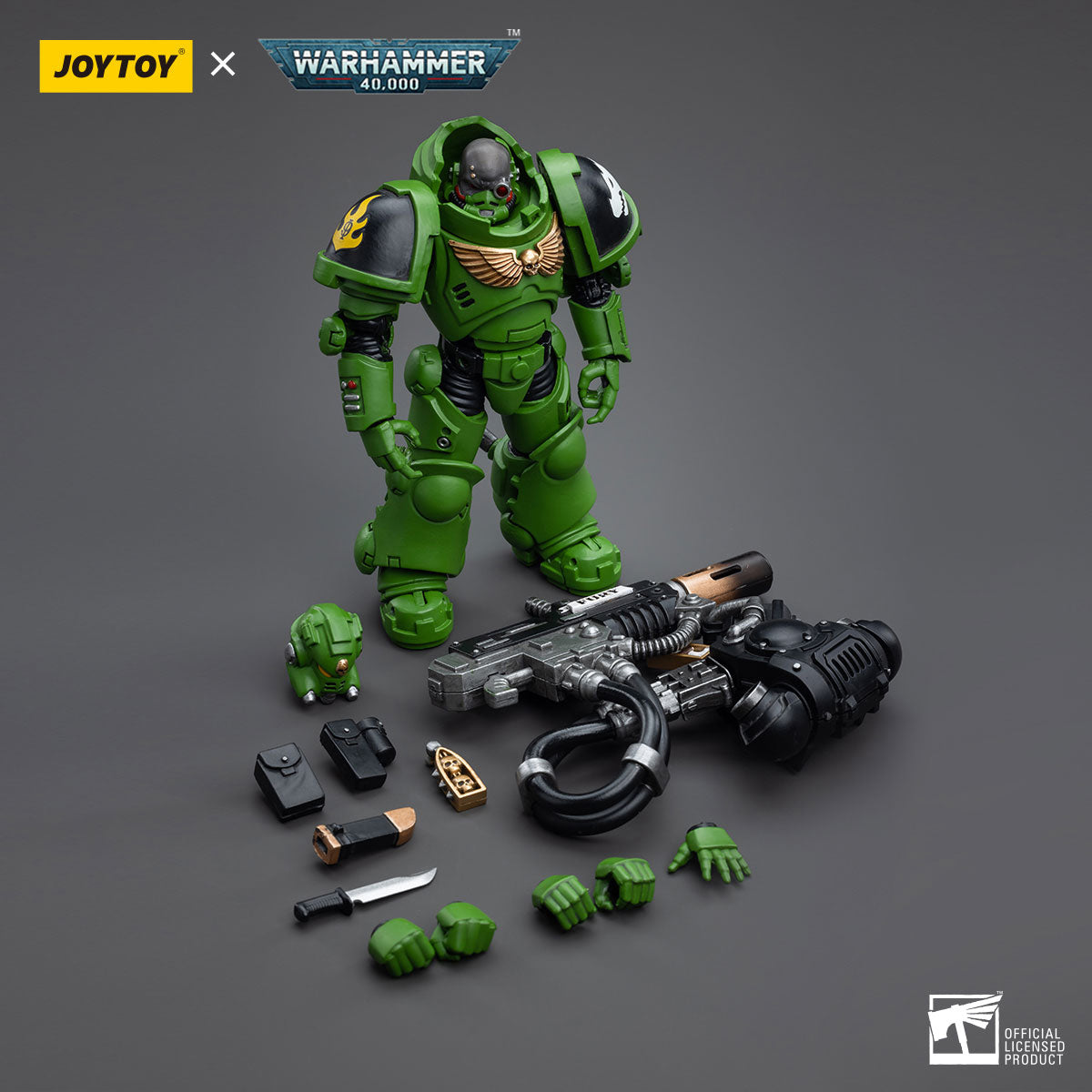 JOYTOY Salamanders Eradicators Sergeant Bragar/Brother T'Kren/Captain Adrax Agatone 1/18 Scale Action Figure