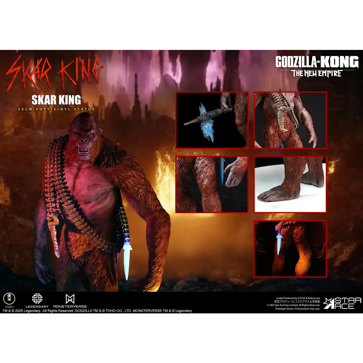 STAR ACE Toys Godzilla vs. Kong: The New Empire - Skar King Action Figure