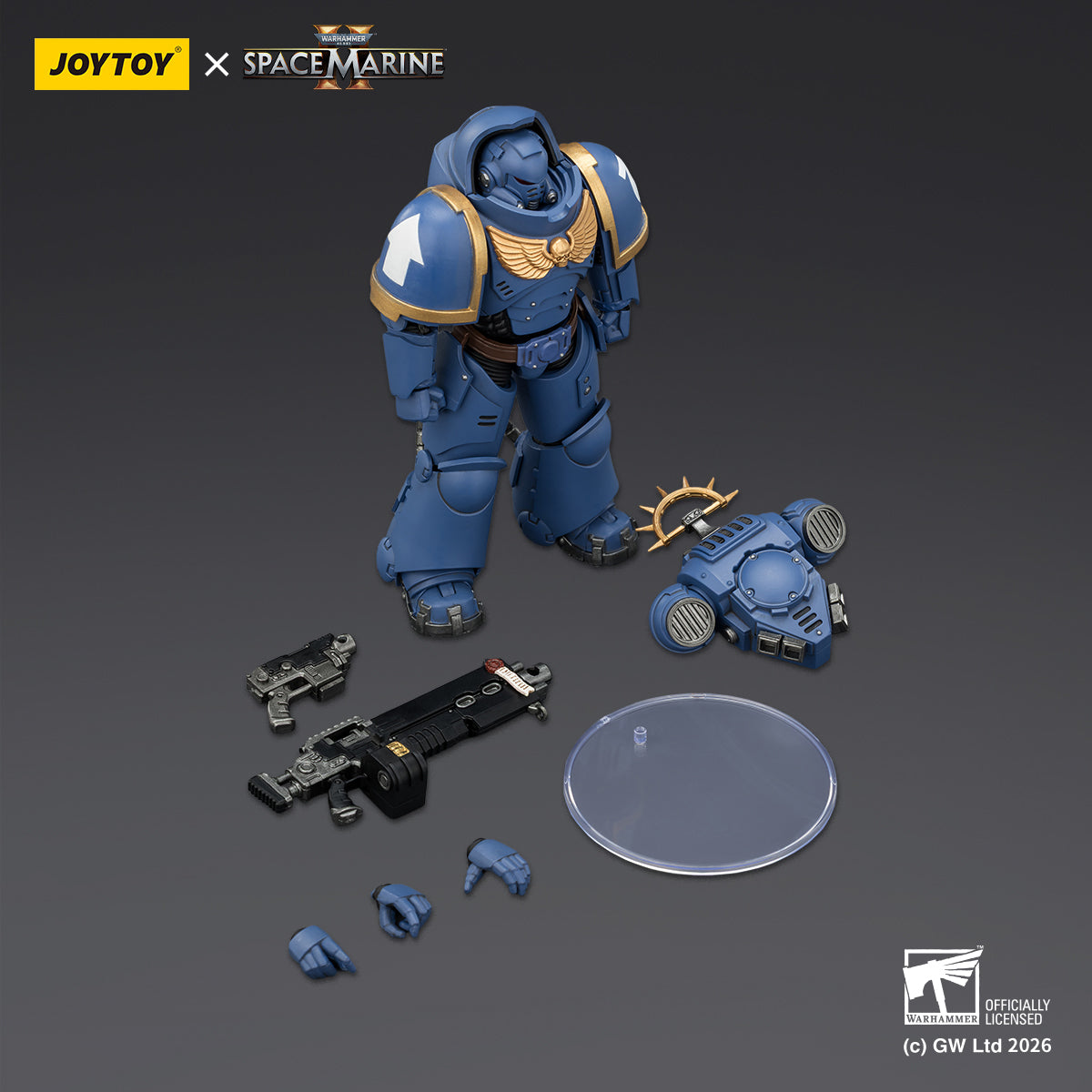 JOYTOY Warhammer 40,000: Space Marine 2 Heavy Intercessor with Heavy Bolt Rifle and Bolt Pistol (Game Edition) 1/18 Scale Action Figure