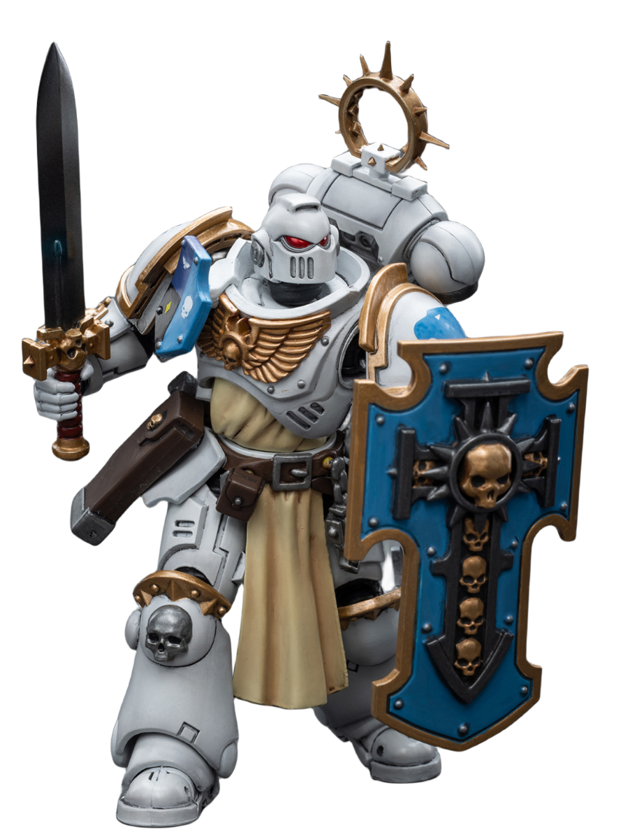 JoyToy Warhammer 40K Figurine à collectionner : Consuls Blancs Bladeguard Veteran Figurines d'action à l'échelle 1:18 JT7981