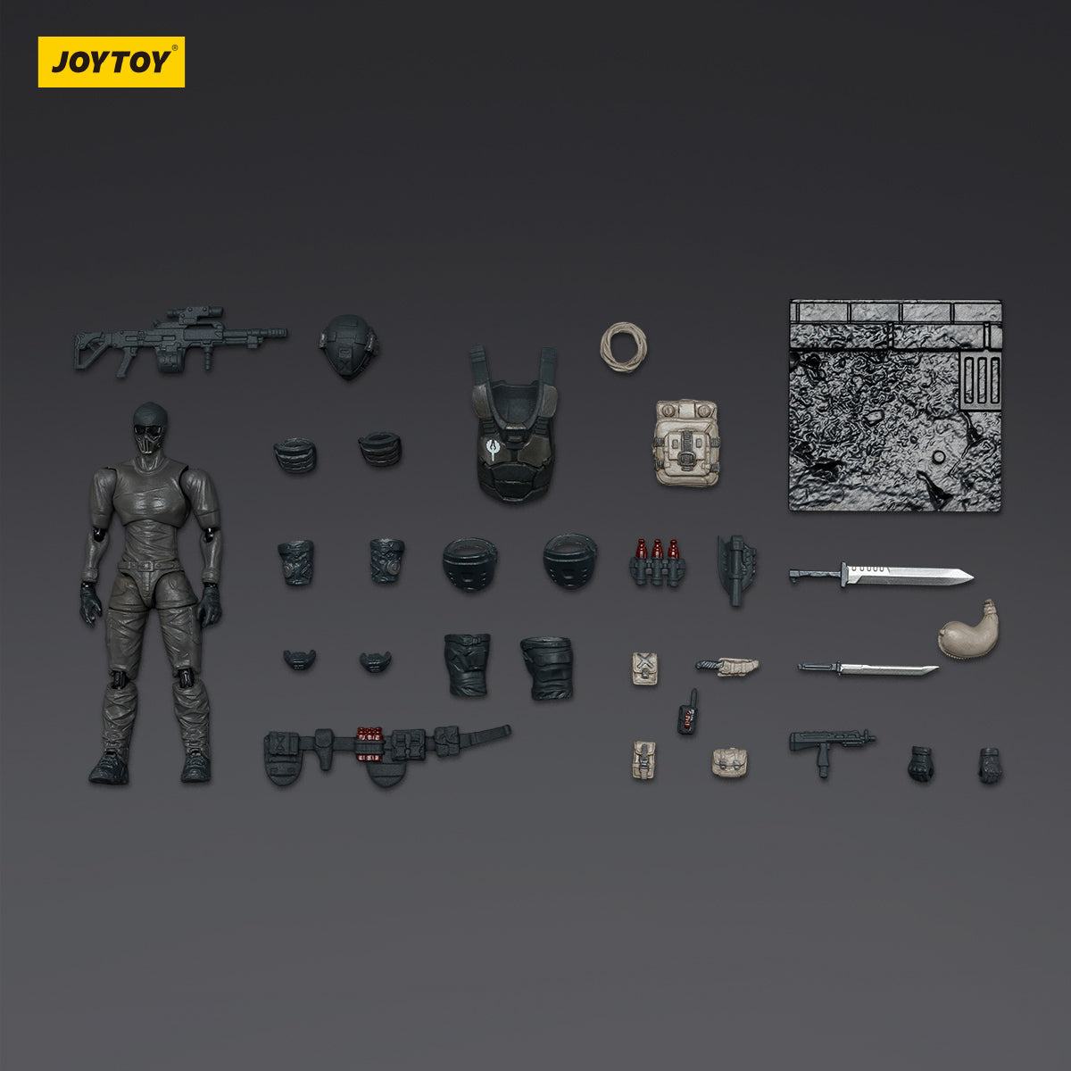 JOYTOY APOC Series Razor Stealth/Night Ops Mech + Steel Ride Corps Assaulter Echo 1/12 Scale Action Figure