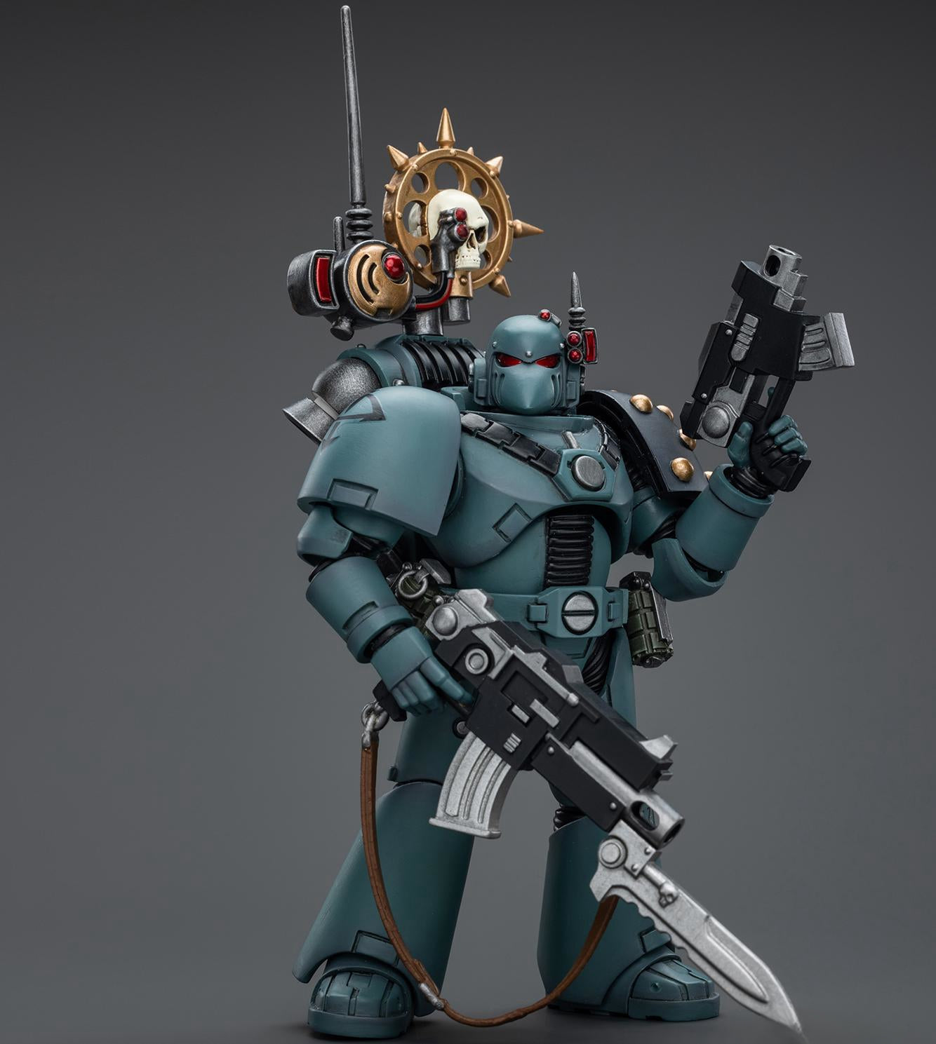 Figurine de collection JoyToy Warhammer The Horus Heresy : Sons of Horus MKVI Tactical Squad Legionary avec Nuncio Vox, figurines articulées à l'échelle 1:18 JT9473