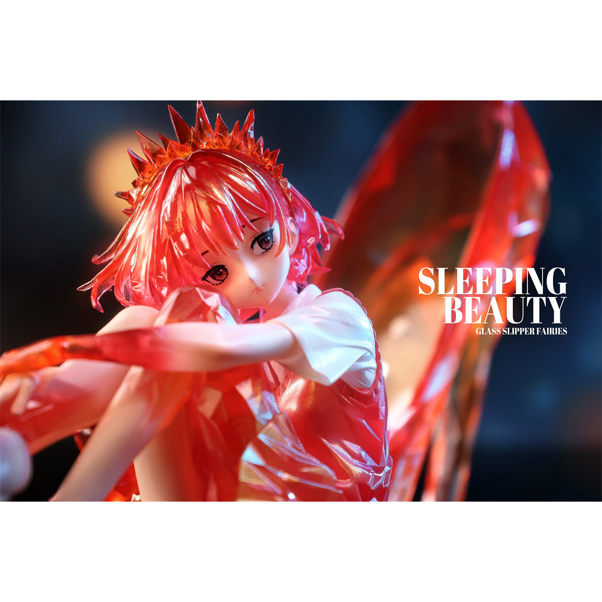 WeArtDoing Sleeping Beauty-Glass Slipper Fairies-Red Art Statue