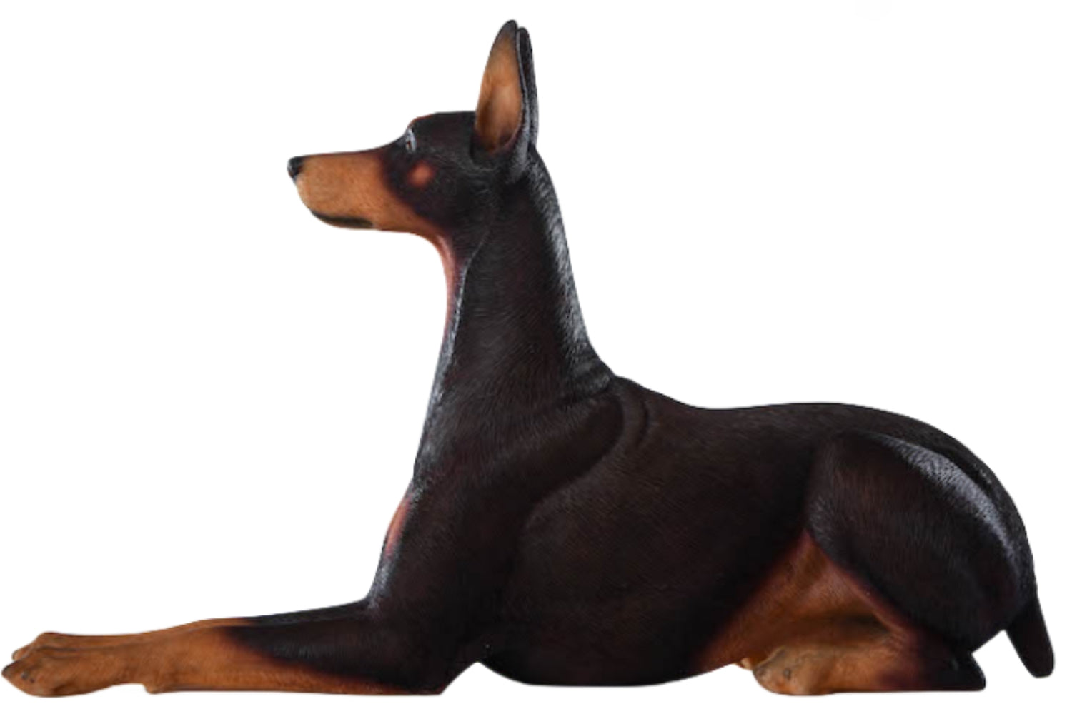 Figura de perro coleccionable JXK: Doberman Pinscher, pintada a mano por expertos, realista, de resina segura, miniatura a escala 1:6.