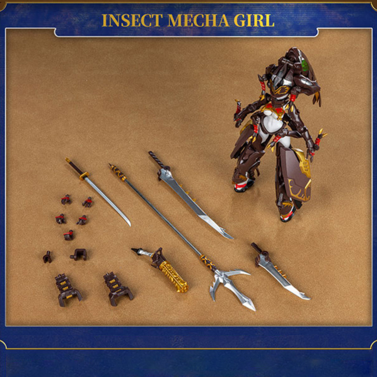 Figura de acción BigFireBirdToy: Conjunto completo: INSECT MECHA GIRL - DOUZI
