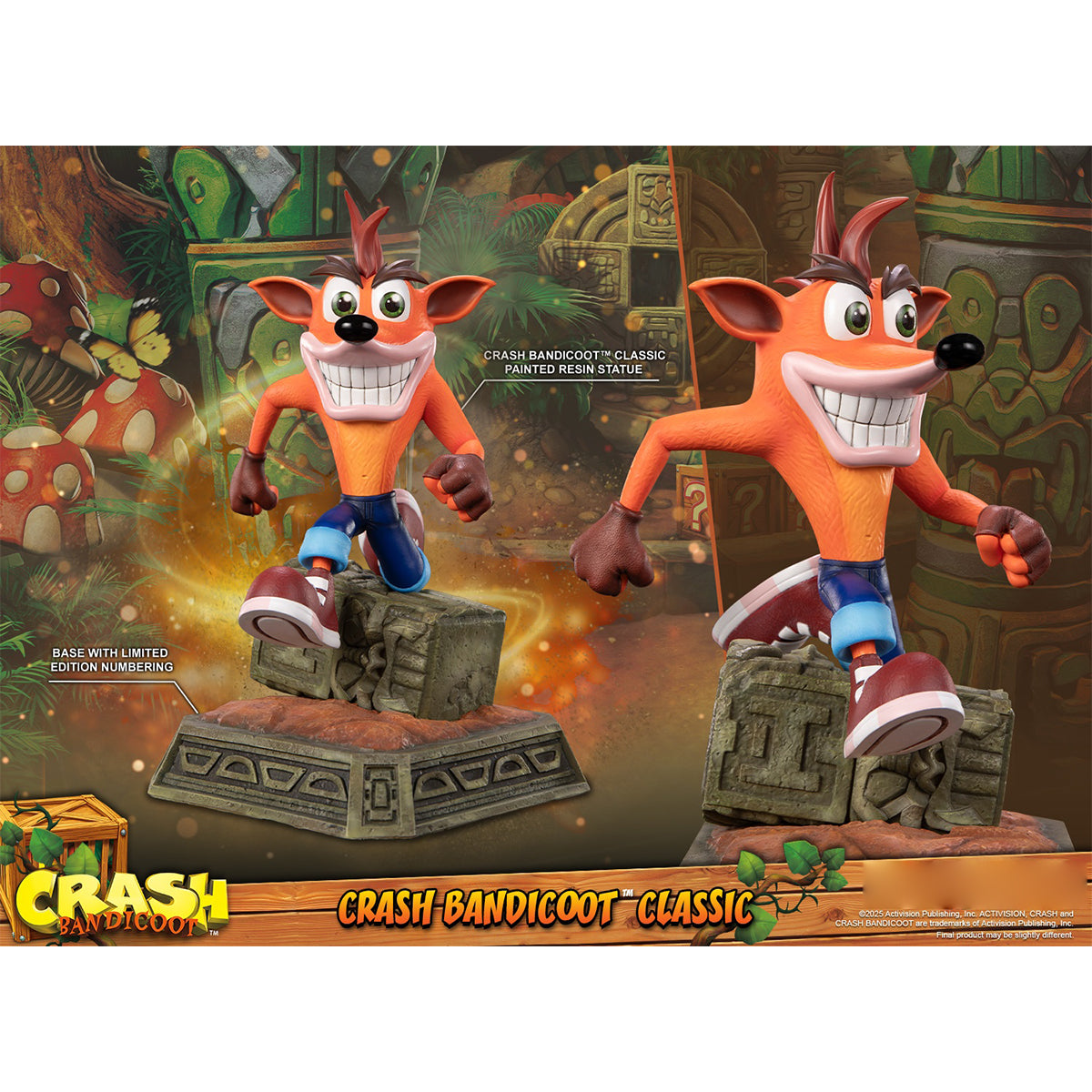 First 4 Figures Crash Bandicoot Classic Edition Art VideoGame Statue