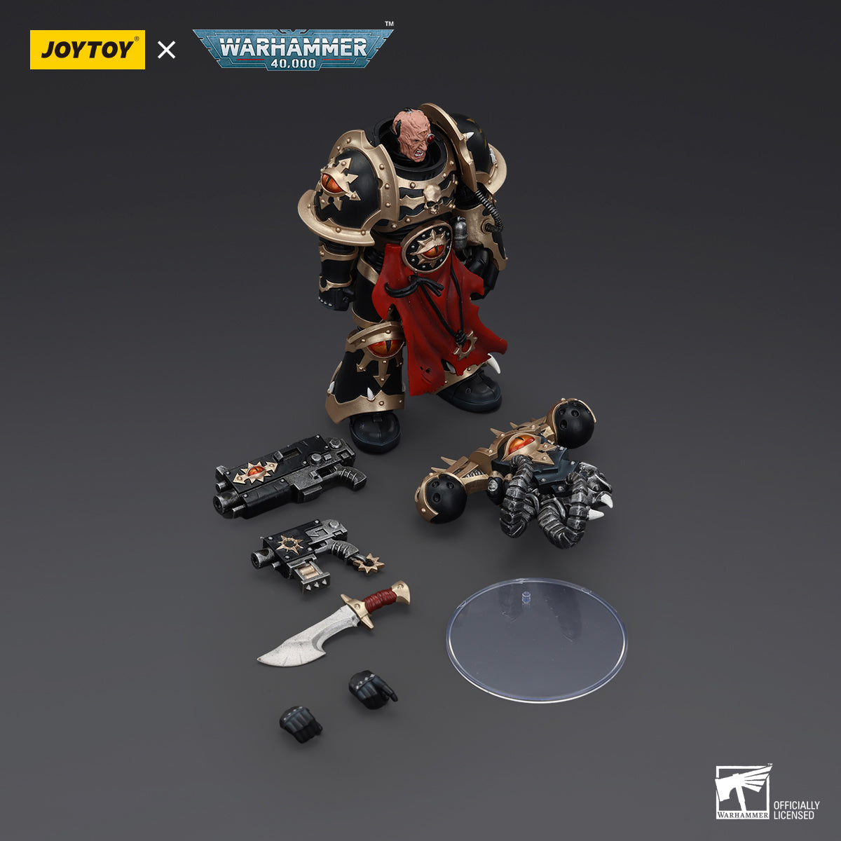 JOYTOY Chaos Space JT00966 Marines Black Legion Chosen with Bolt Pistol and Power Fist 1/18 Scale Action Figures