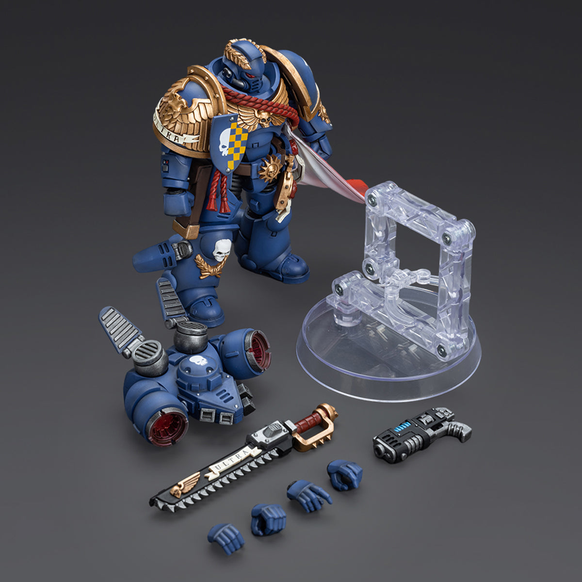Figurines d'action JoyToy Warhammer 40K : Capitaine des Ultramarines avec Jump Pack