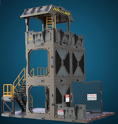 Accesorio para figura de acción FreshRetro a escala 1/18: Set de construcción de diorama, modelo de torre de vigilancia para figura coleccionable en miniatura SIB02