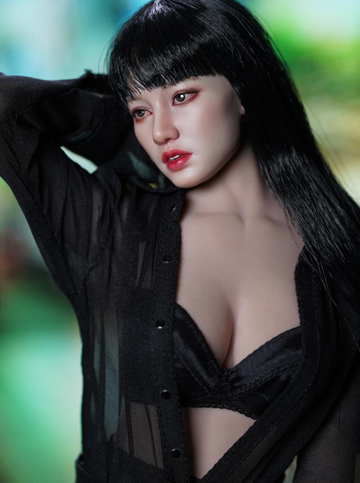 Super Duck 1:6 Scale Female Head Sculpt, Kpop Star Girl Head Sculpture for 12-inch Action Figures