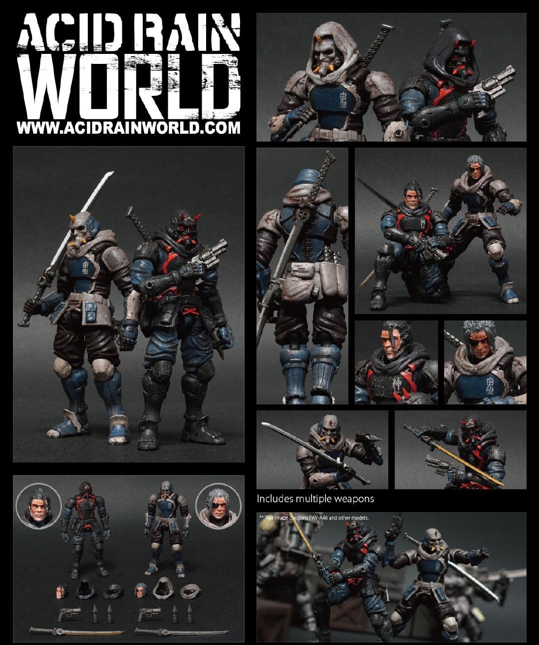 Figura coleccionable de Toys Alliance: Acid Rain Misshaku y Naraen Figura de acción en miniatura 1:18