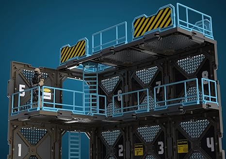 Accesorio para figura de acción FreshRetro a escala 1/18: Set de construcción de diorama, modelo Fortificaciones-B para figura coleccionable en miniatura SIB04