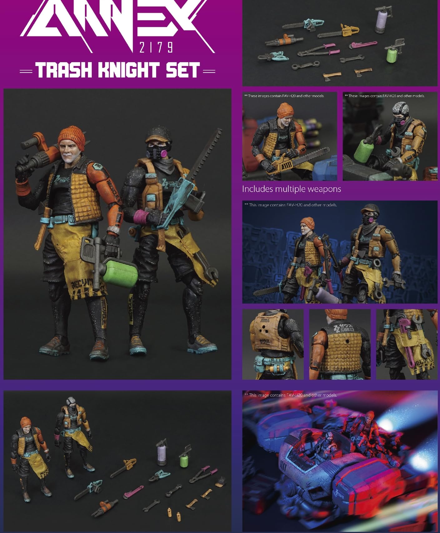 Figura coleccionable de Toys Alliance: Acid Rain Misshaku y Naraen Figura de acción en miniatura 1:18