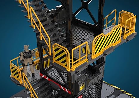 Accesorio para figura de acción FreshRetro a escala 1/18: Set de construcción de diorama, modelo de torre de vigilancia para figura coleccionable en miniatura SIB01