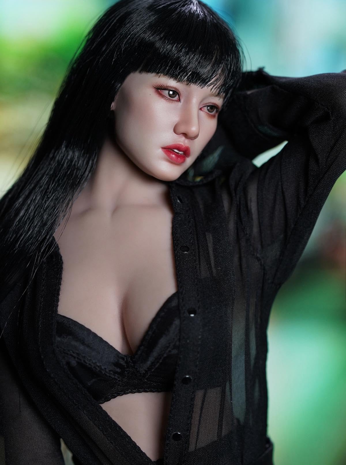 Super Duck 1:6 Scale Female Head Sculpt, Kpop Star Girl Head Sculpture for 12-inch Action Figures