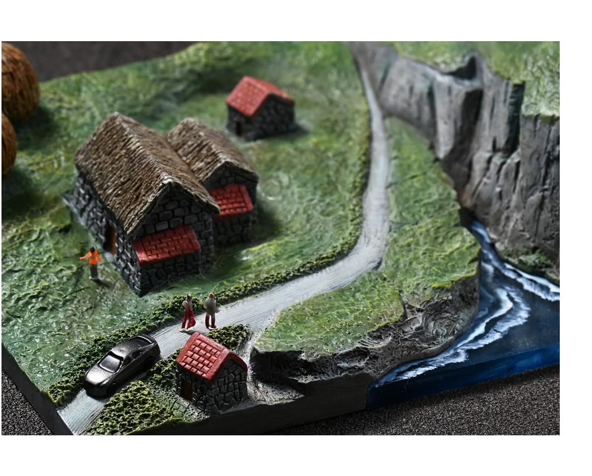 Figura de gato coleccionable JXK: El gato gigante atacante, pintada a mano por expertos, resina realista y segura, figura de animal en miniatura a escala 1:6