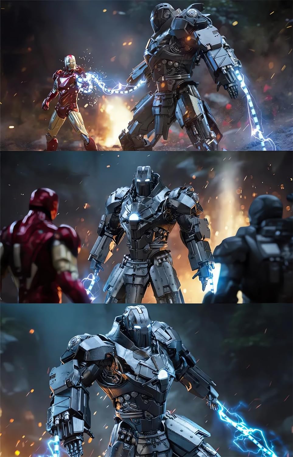 Conjunto completo de figuras coleccionables de ZD: Iron Man 3 Mark 33, figura de acción en miniatura a escala 1:10