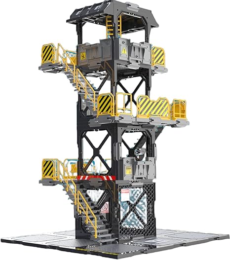 Accesorio para figura de acción FreshRetro a escala 1/18: Set de construcción de diorama, modelo de torre de vigilancia para figura coleccionable en miniatura SIB01