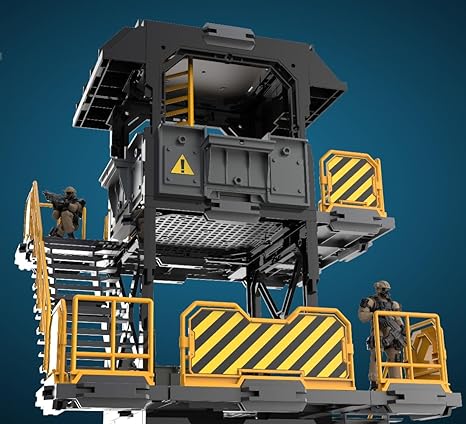 Accesorio para figura de acción FreshRetro a escala 1/18: Set de construcción de diorama, modelo de torre de vigilancia para figura coleccionable en miniatura SIB01