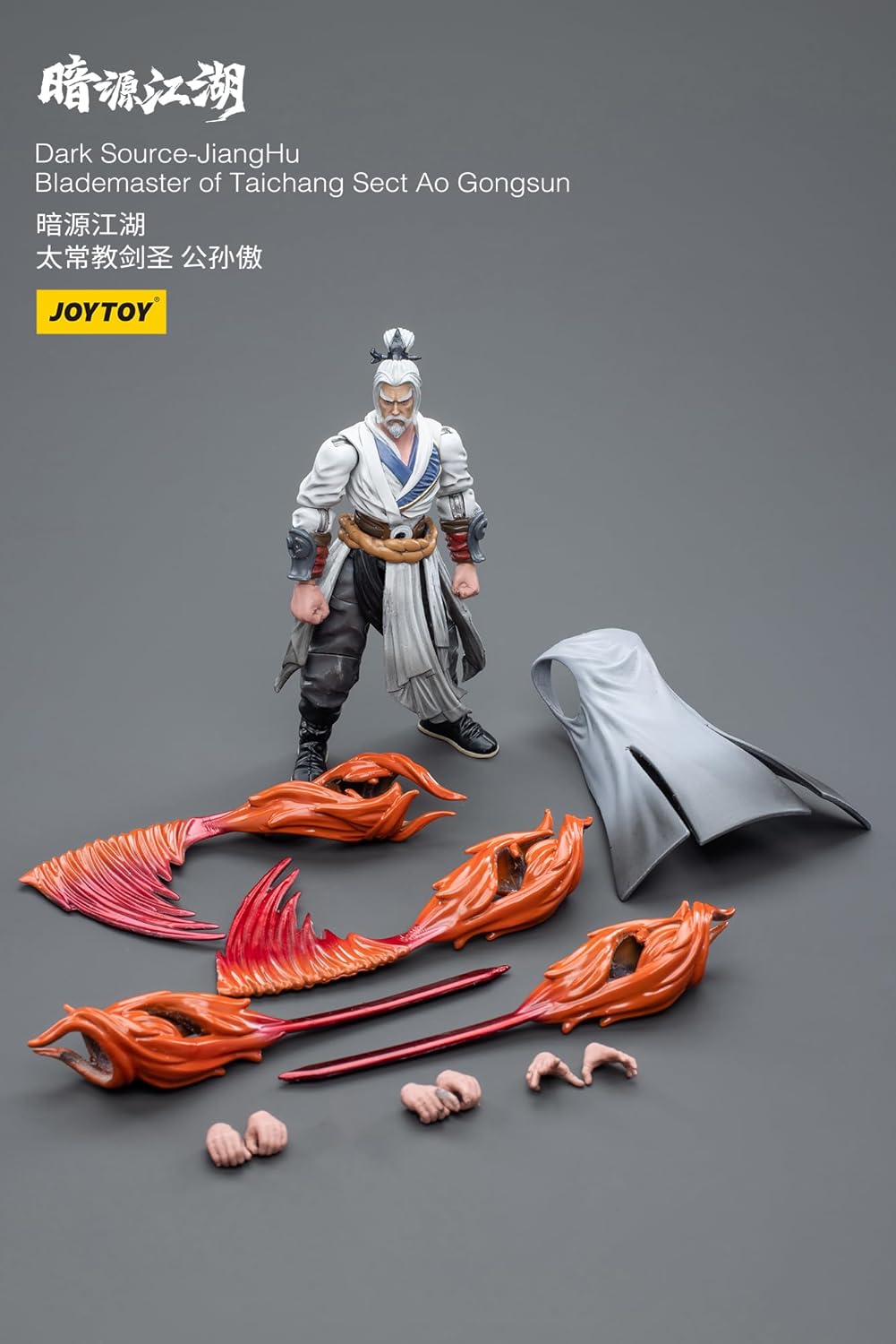 JoyToy Figurines d'action militaires de science-fiction à l'échelle 1/18 Ensemble complet Dark Source Battle for The Stars Series-JiangHu Blade Master of Taichang Sect Ao Gongsun