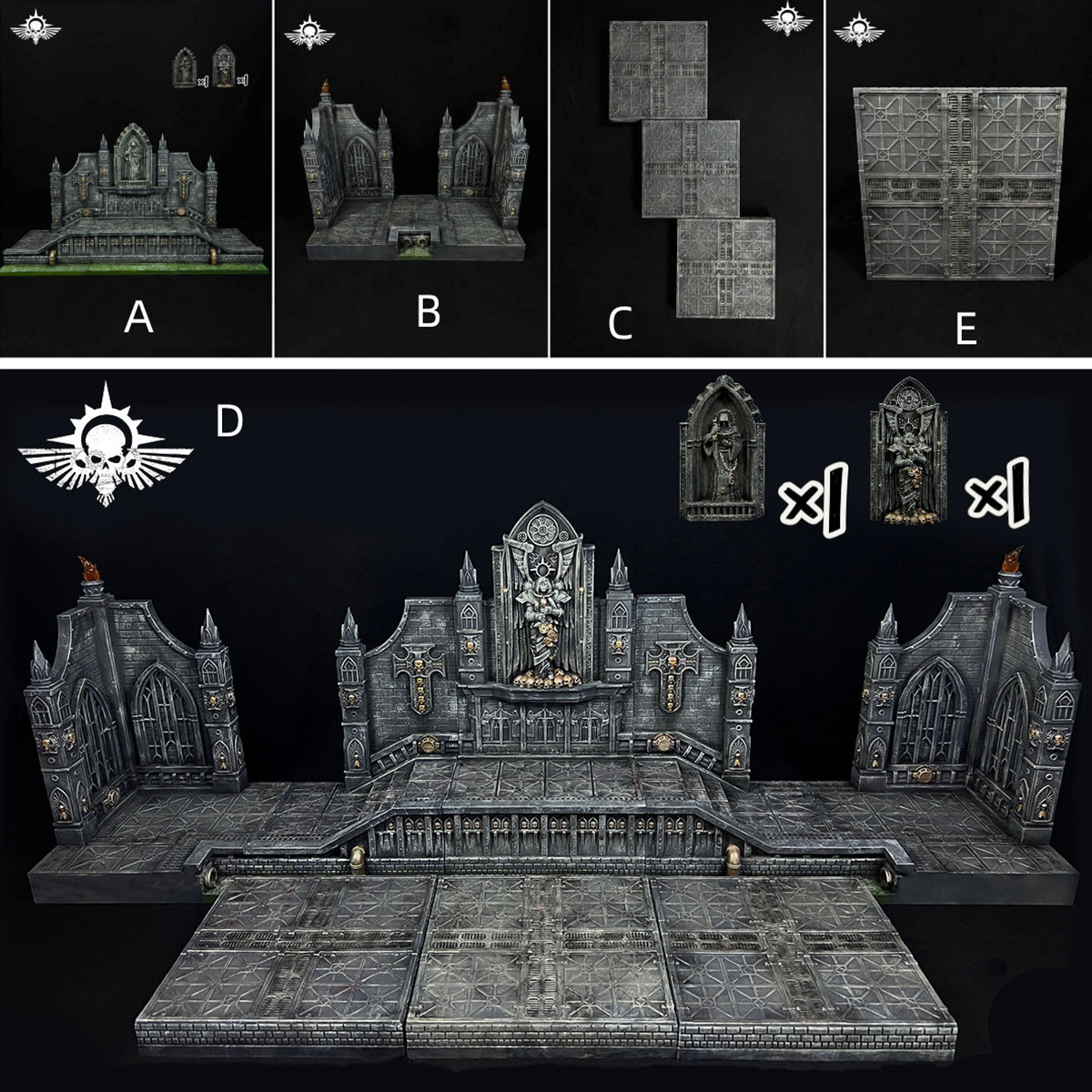 Xinglan Workshop Steel Casting Warhammer Infinite Combo Diorama Scene Base Fit 1/12 Scale Action Figure