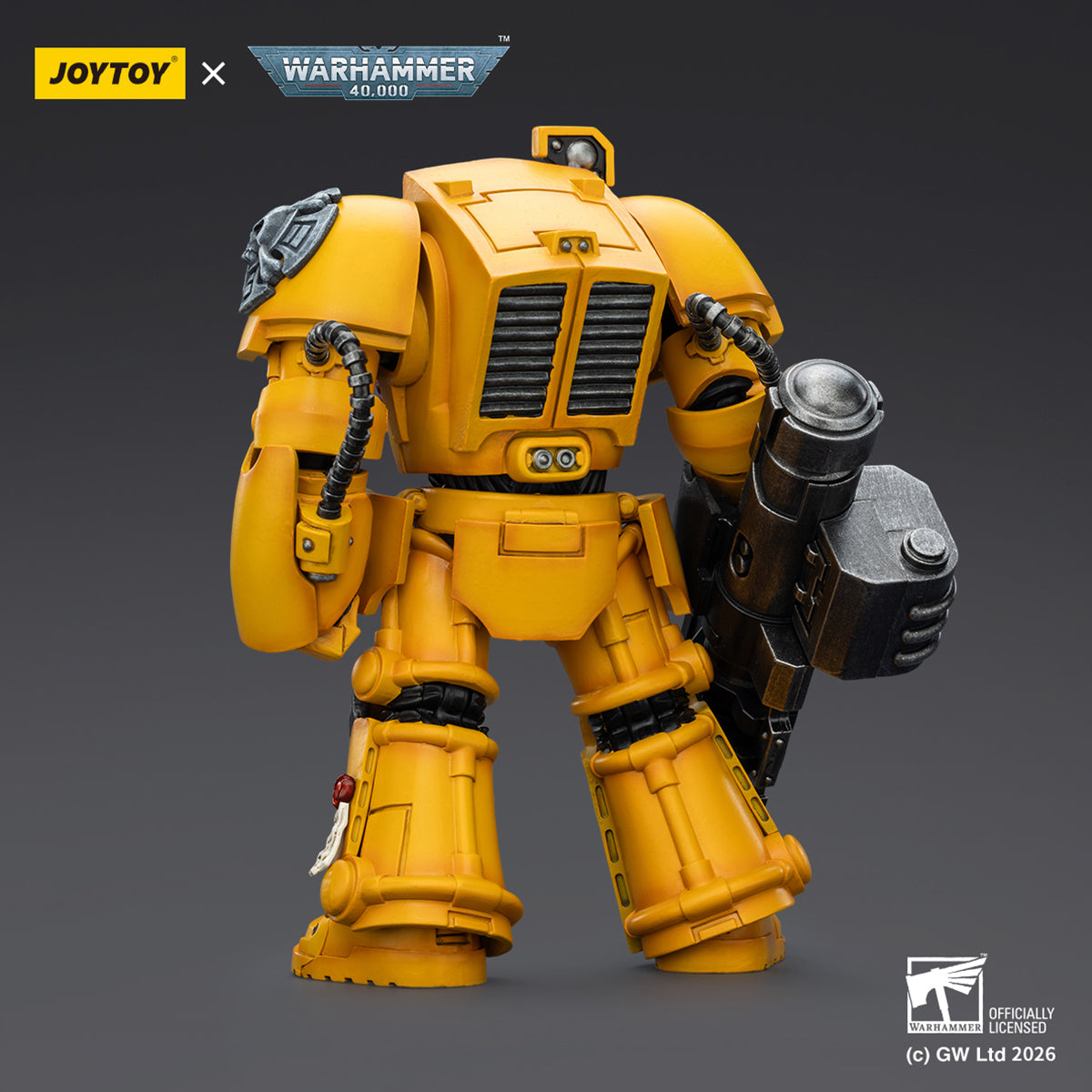 JOYTOY Warhammer 40,000 Imperial Fists Terminator with Power Fist and Assault Cannon & with Power Fist and Storm Bolter & with Power Sword and Storm Bolter Action Figure