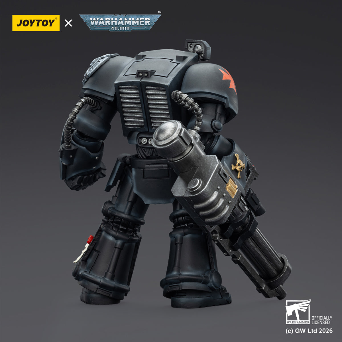 JOYTOY Warhammer 40,000 Black Templars Terminator with Power Fist and Assault Cannon & with Power Fist and Storm Bolter & with Power Sword and Storm Bolter Action Figure