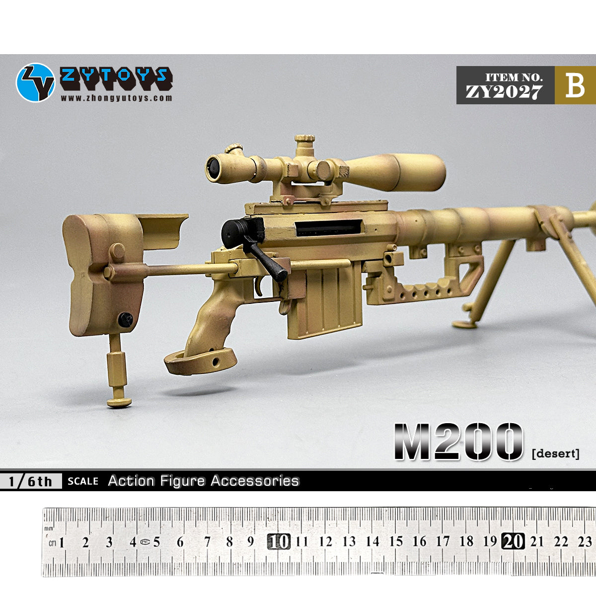 ZYTOYS, Sniper Rifle M200 Weapon Model, Doll Accessory for 12-inches Action Figurine
