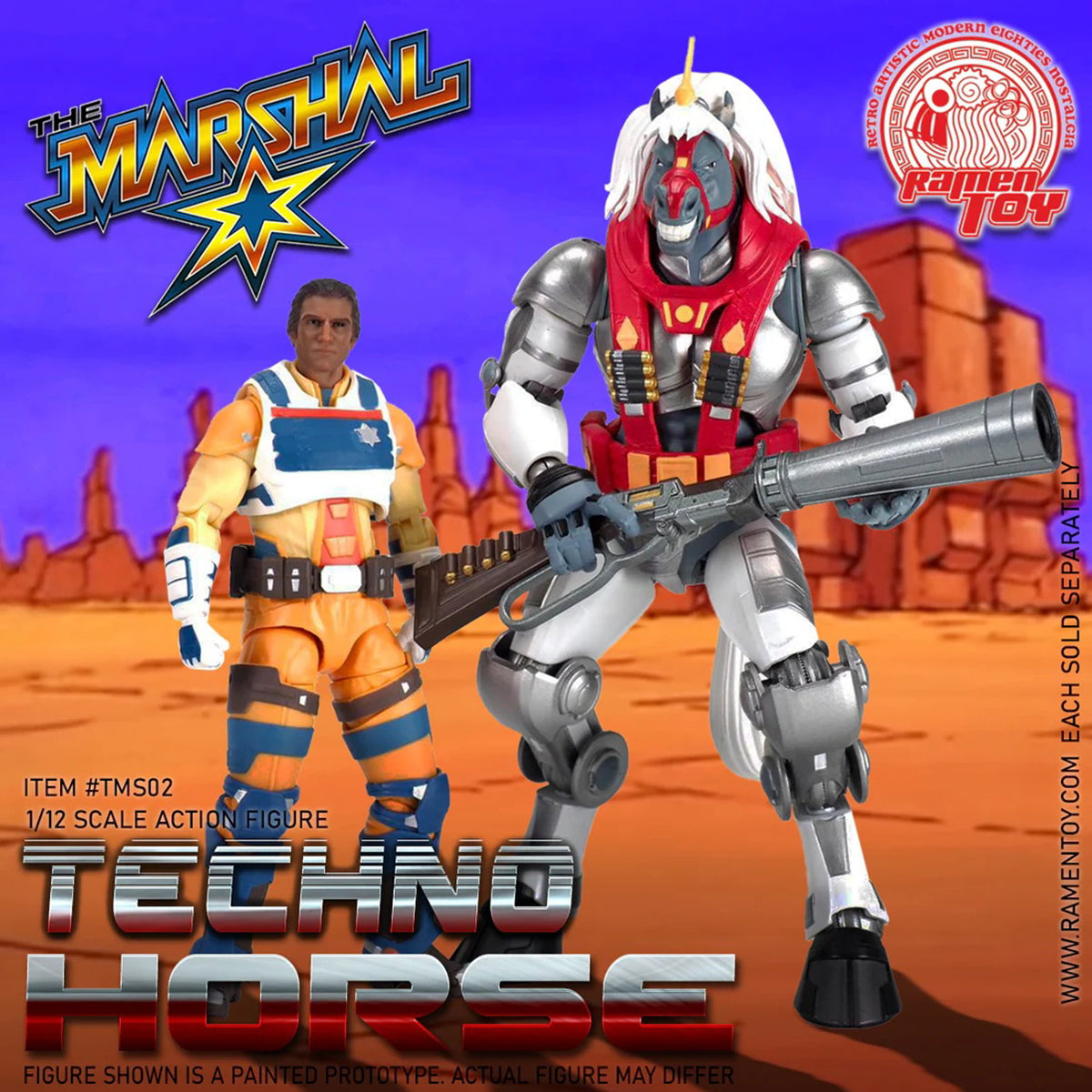 Ramen Toy BraveStarr The Marshall Techno Horse 1/12 Scale Action Figure