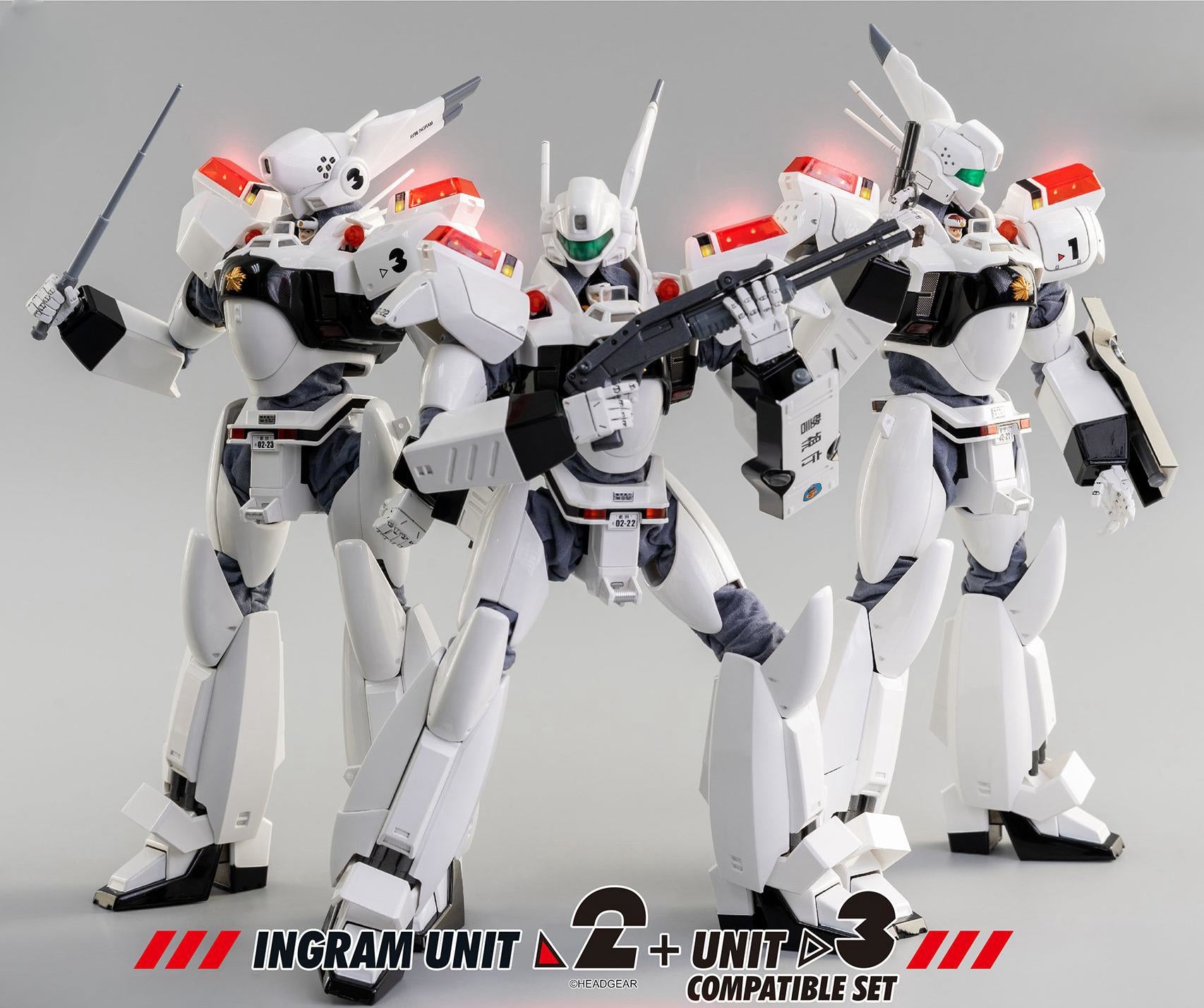 Threezero Mobile Police Patlabor ROBO-DOU Ingram Unit 2 + Unit 3 Compatible Set 1/35 Scale Mecha Action Figure