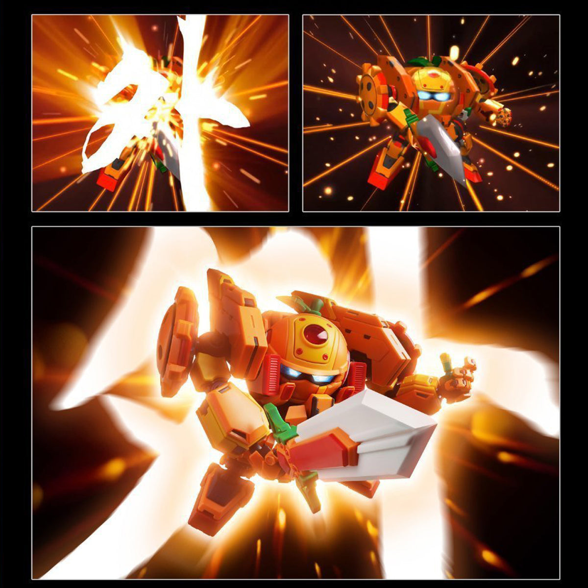 YI LI CHUANG WAN: FRUITY ROBO: Mandarine Berserker - Cheng Liuxiang Assembly Action Model Kits