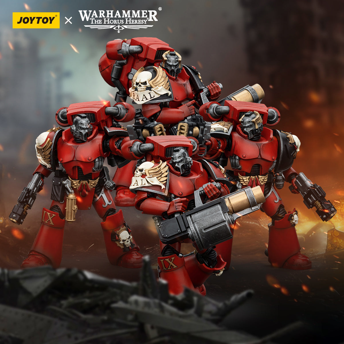 JOYTOY 1/18 Blood Angels Angel's Tears Squad Arch-Erelim with Angel's Tears Grenade Launcher JT00379 Action Figure