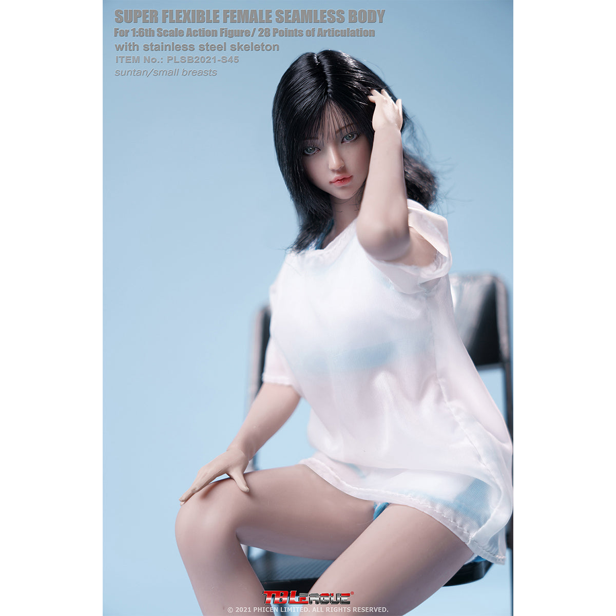 TBLeague Seamless Female Small Bust Anime Type S44 S45 Detachable Feet with Head Sculpt 1/6 Scale Action Figure Body