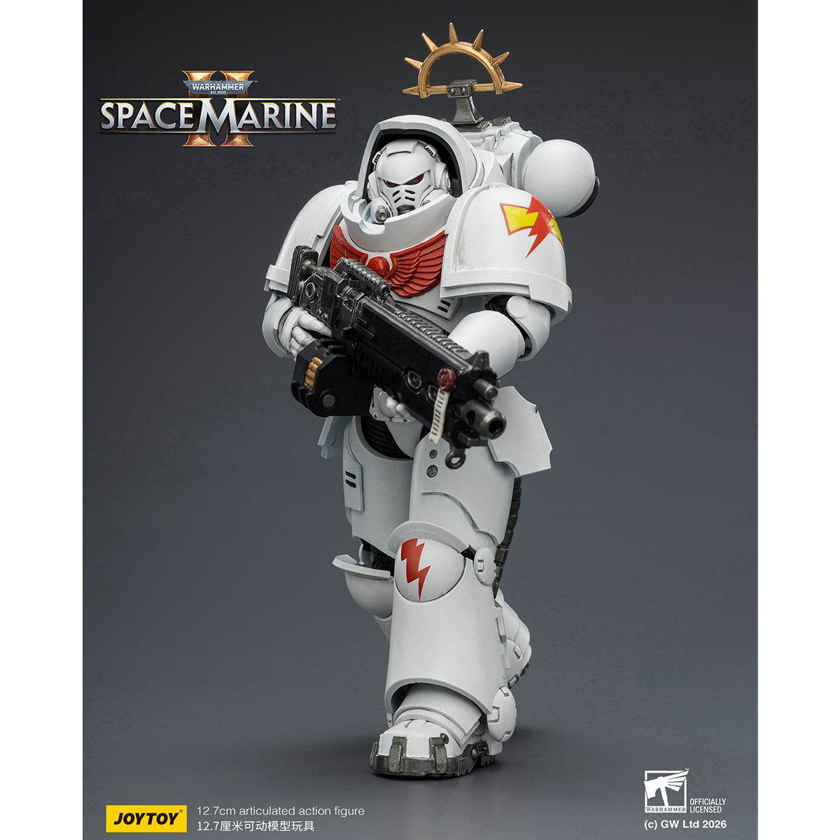 JOYTOY Warhammer 40,000: Space Marine 2 Heavy Intercessor with Heavy Bolt Rifle and Bolt Pistol (Game Edition) 1/18 Scale Action Figure
