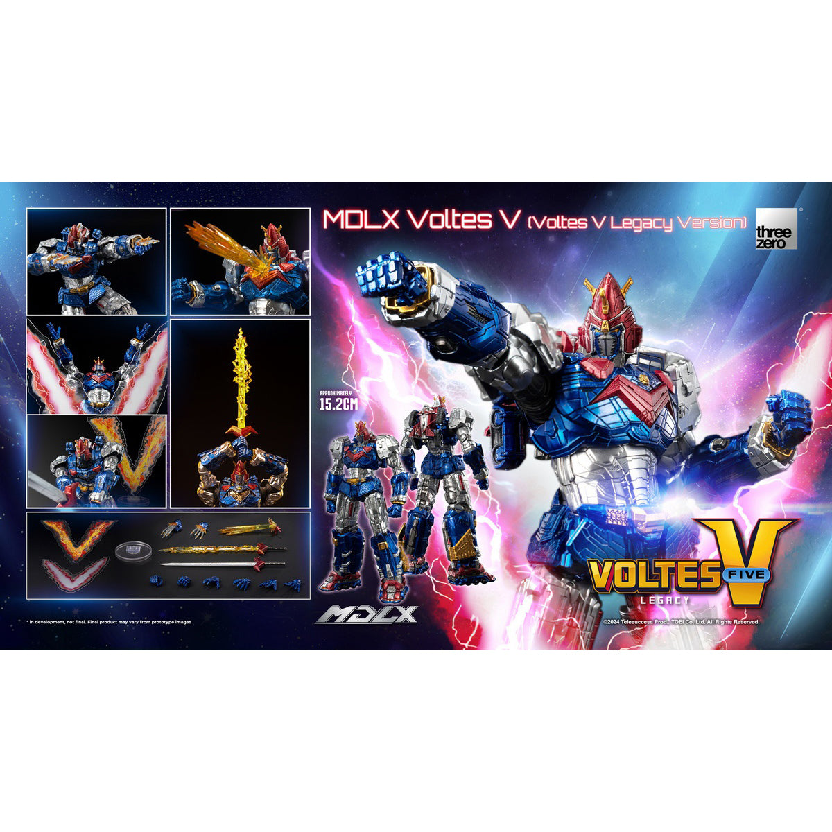 Threezero MDLX Voltes V Legacy Version 3Z06660A0 Action Figure