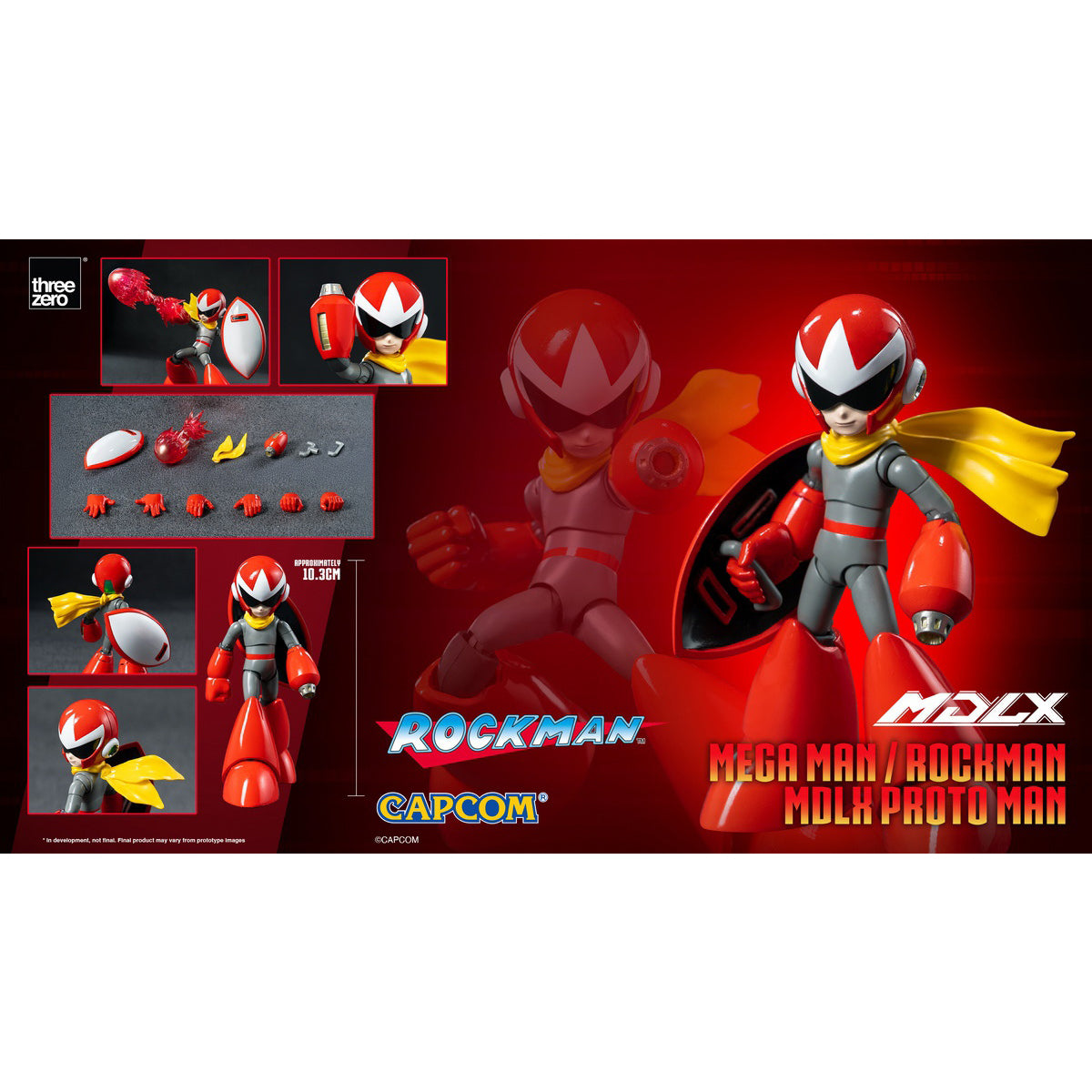 Threezero Rockman / Mega Man MDLX Proto Man 3Z09890A0 Action Figure