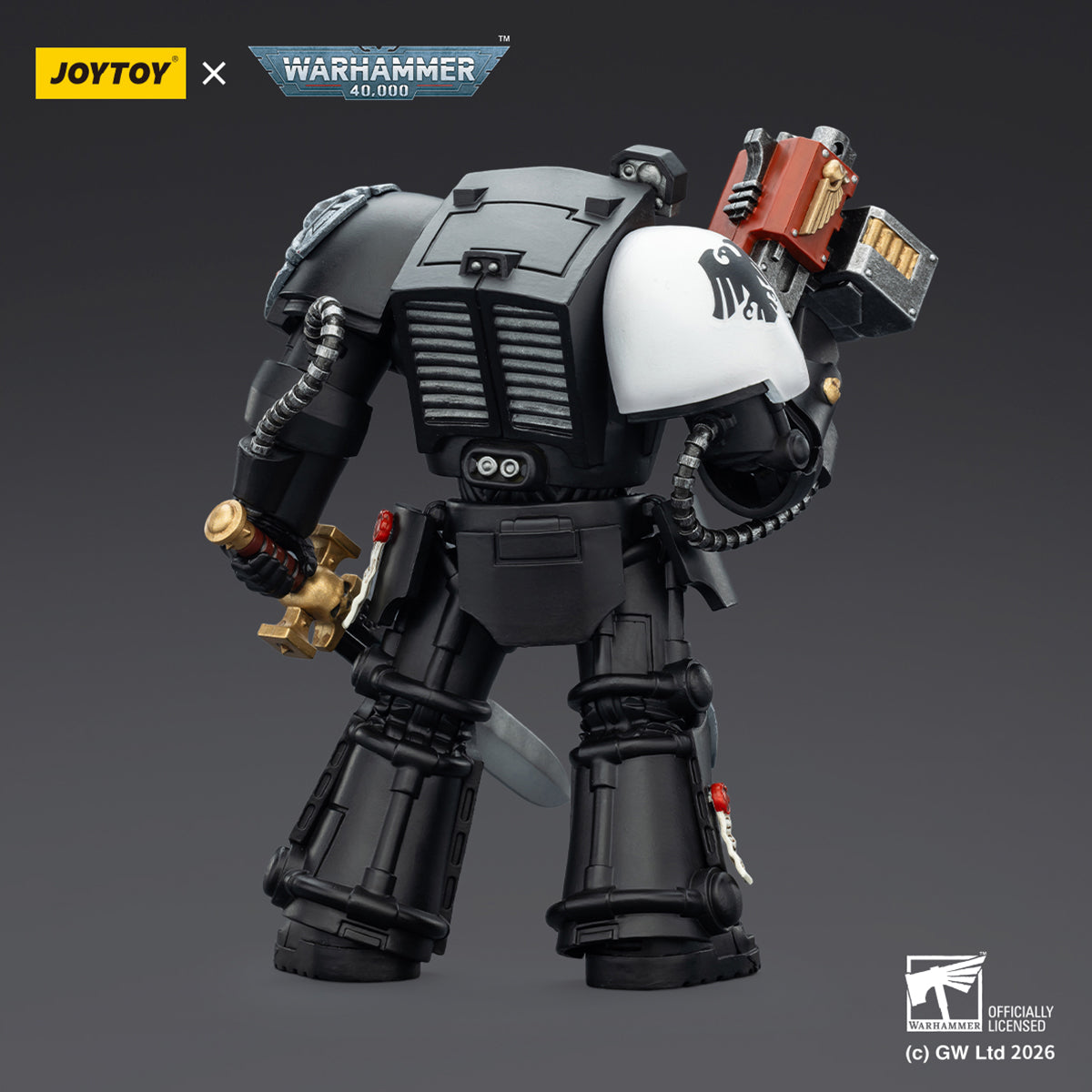 JOYTOY Warhammer 40,000 Raven Guard Terminator with Power Fist and Assault Cannon & with Power Fist and Storm Bolter & with Power Sword and Storm Bolter Action Figure