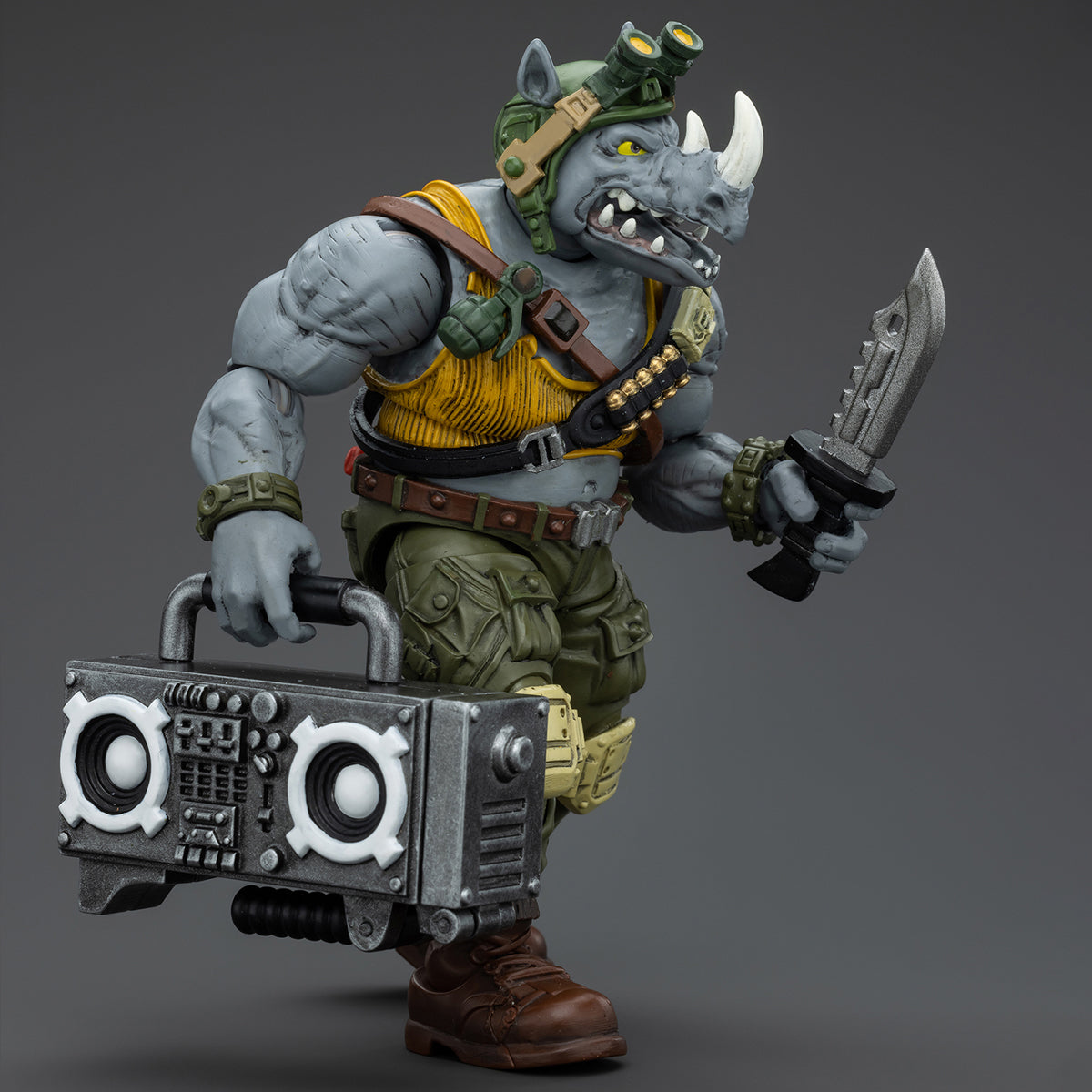 JOYTOY TMNT Series, Rocksteady, Collectible Action Figure