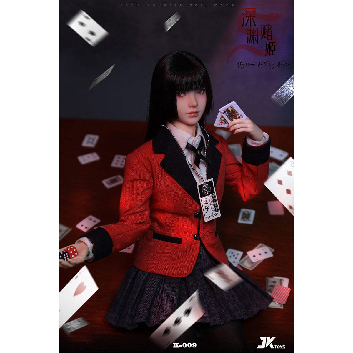 JKTOYS, Abyssal Betting Belle Yumeko Cosplay, 1/6 Scale Action Figure