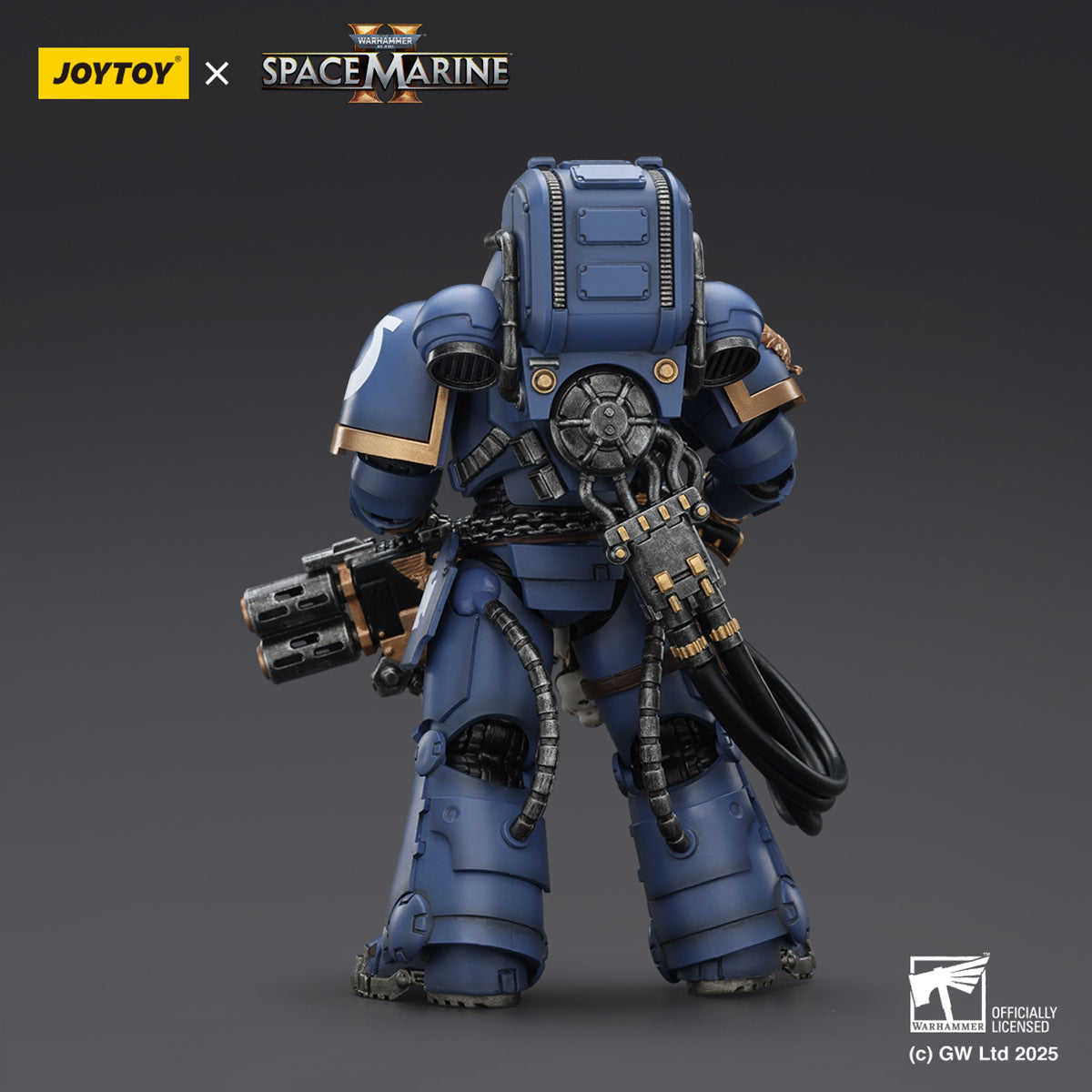 JOYTOY Ultramarines Relic Primus Armour with Plasma Pistol and Combat Blade & Ultramarines Heavy Artificer Armor with Relic Multi-Melta & Ultramarines Heavy Relic Primus Armor with Heavy Relic Bolt Rifle