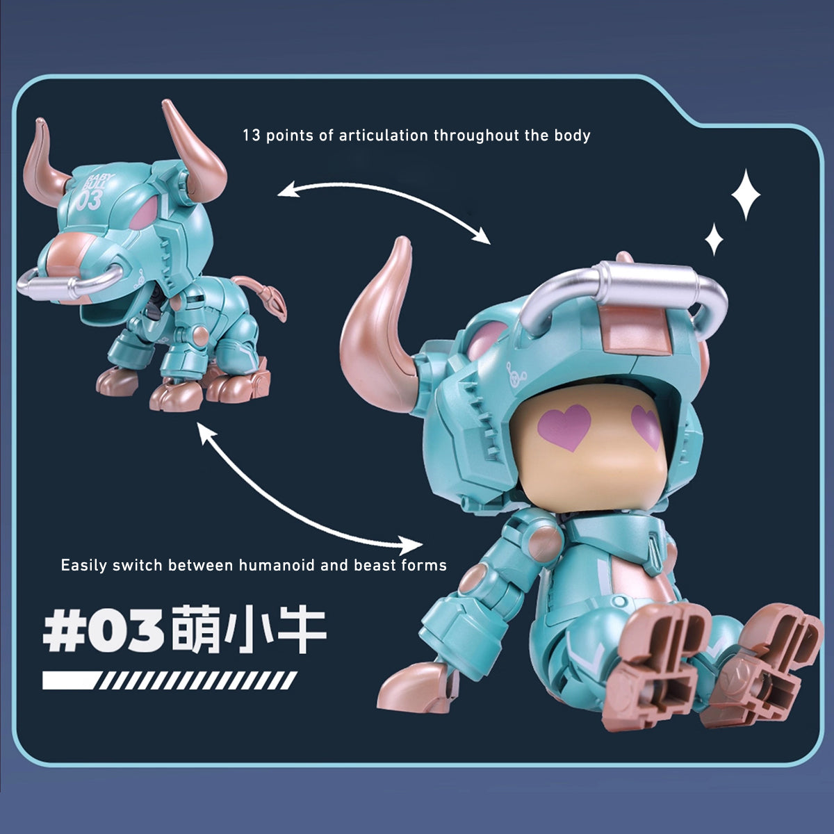 CANG TOYS, Trans Age Pocket Transformation 1st Edition Q-Version Pet Mecha, Blind Box Figure