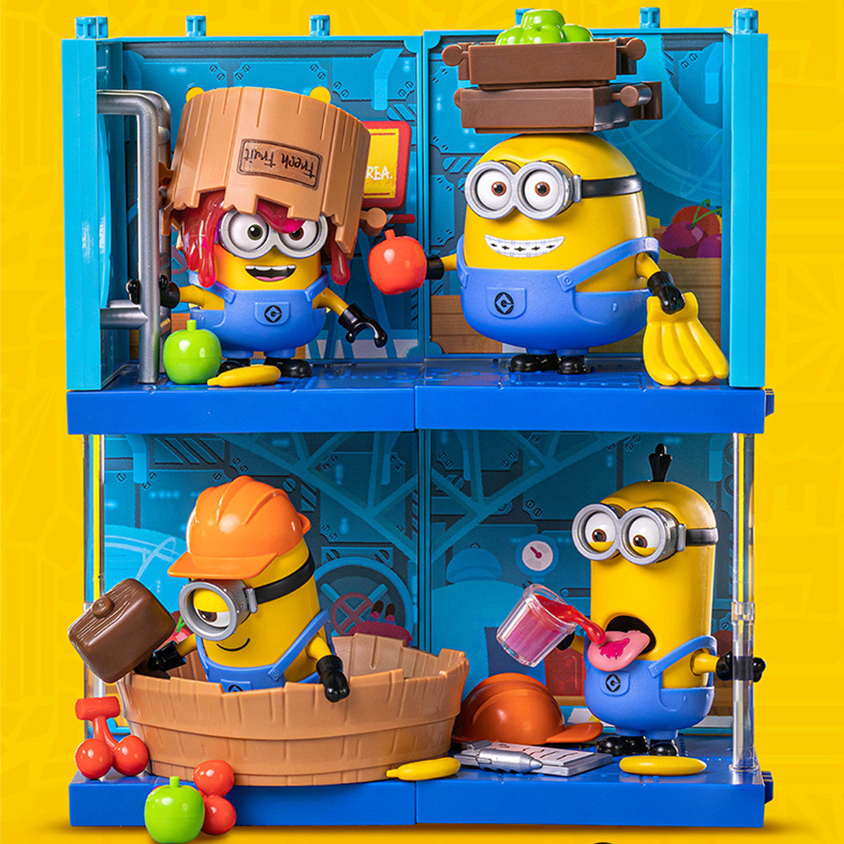 BLOKEES, Jam Factory Series Magical Edition Minions Partners, Stuart/Bob/Kevin/Otto, Easy-Assembly Model Kits