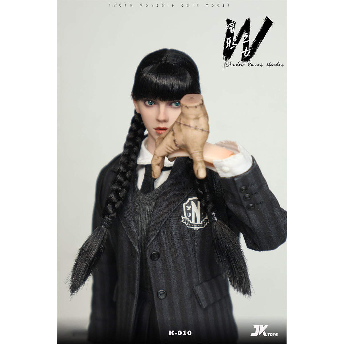 JKTOYS Shadow Raven Maiden Wednesday K-010 1/6 Scale Action Figure