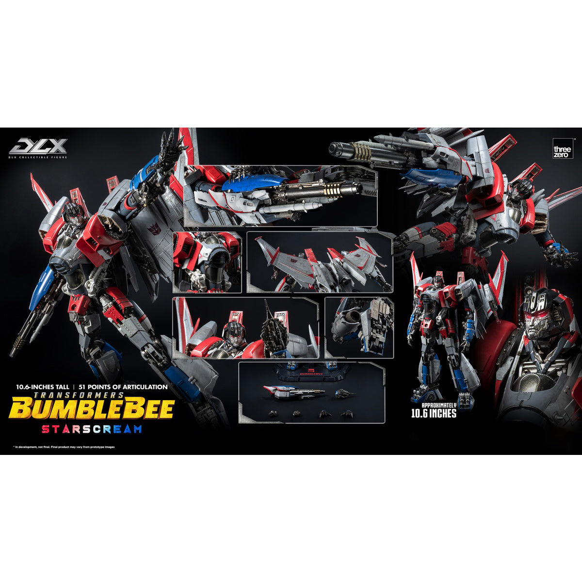 Threezero Transformers: Bumblebee DLX Starscream 3Z09430W0 Action Figure