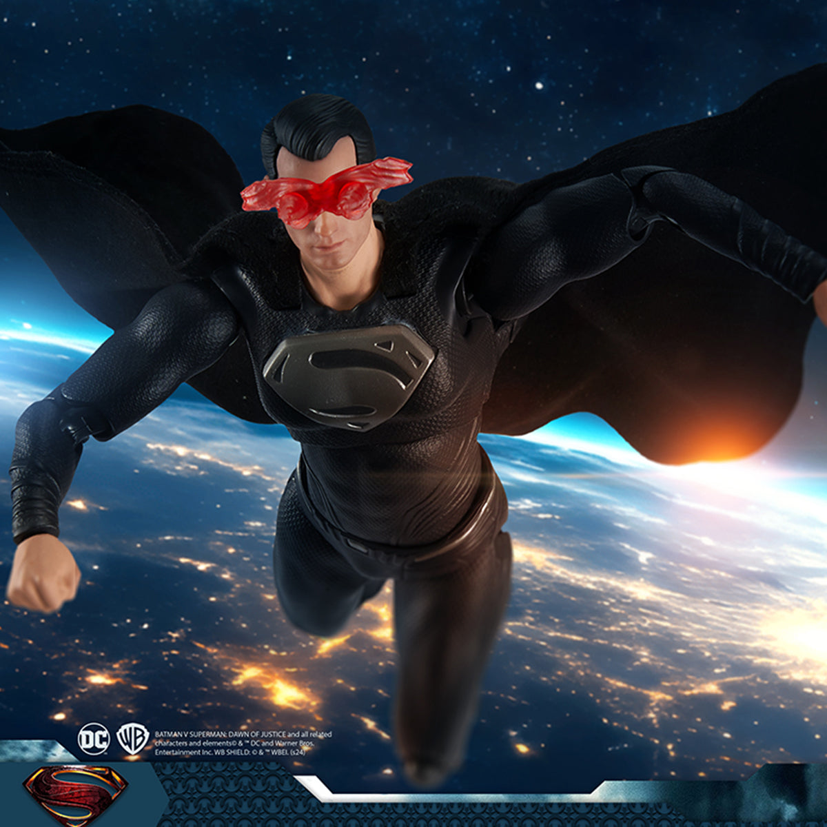 Ensemble complet Fondjoy : figurine masculine miniature de super-héros noir à l'échelle 1:9