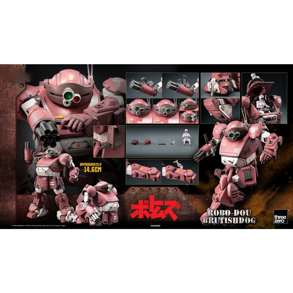 (Only Shipped to the US) Threezero Armored Trooper VOTOMS ROBO-DOU Brutishdog Action Figure