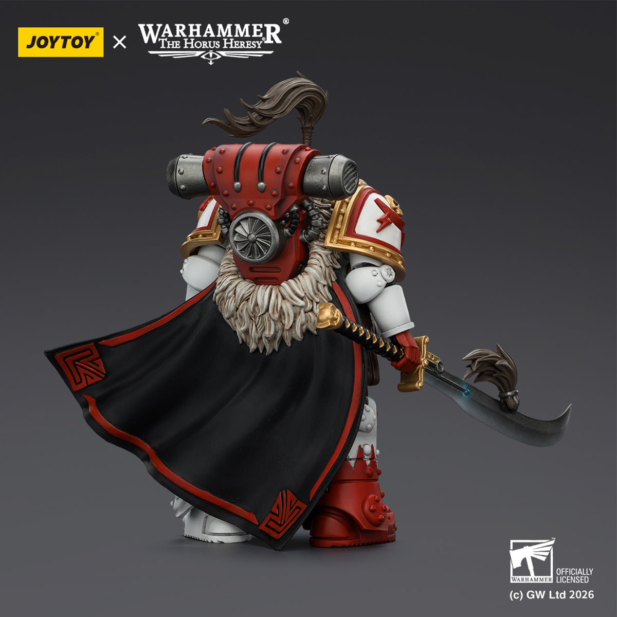 JOYTOY Warhammer 40,000 White Scars Contemptor Dreadnought & Hibou Khan Seeker of Atonement & Qin Xa - Master of the Keshig 1/18 Scale Action Figure