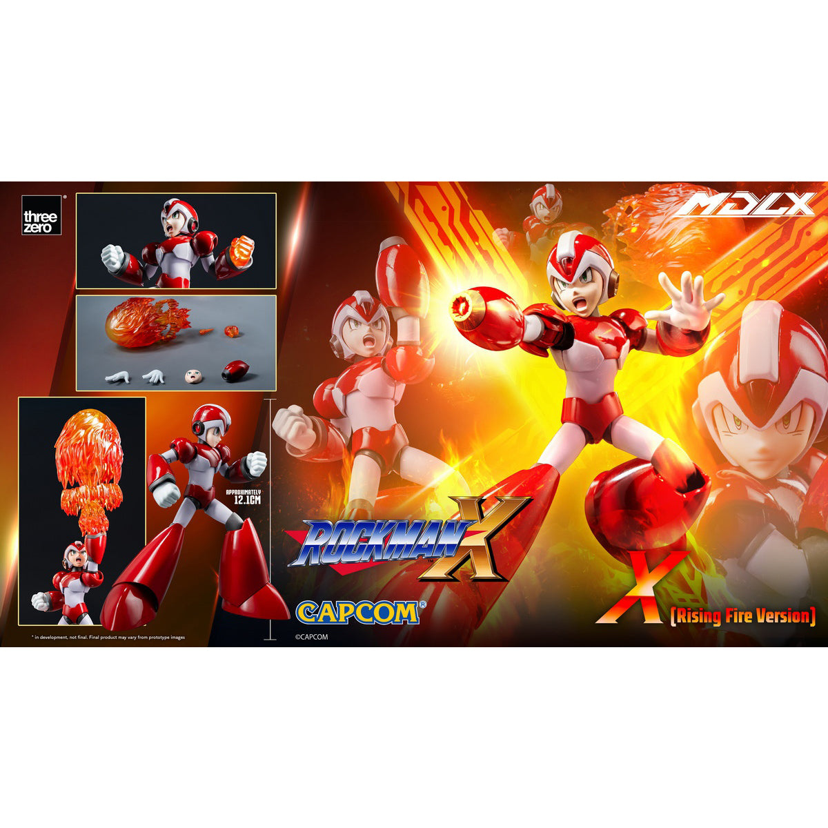 Threezero Rockman X / Mega Man X Rising Fire Version 3Z05760A0 Action Figure